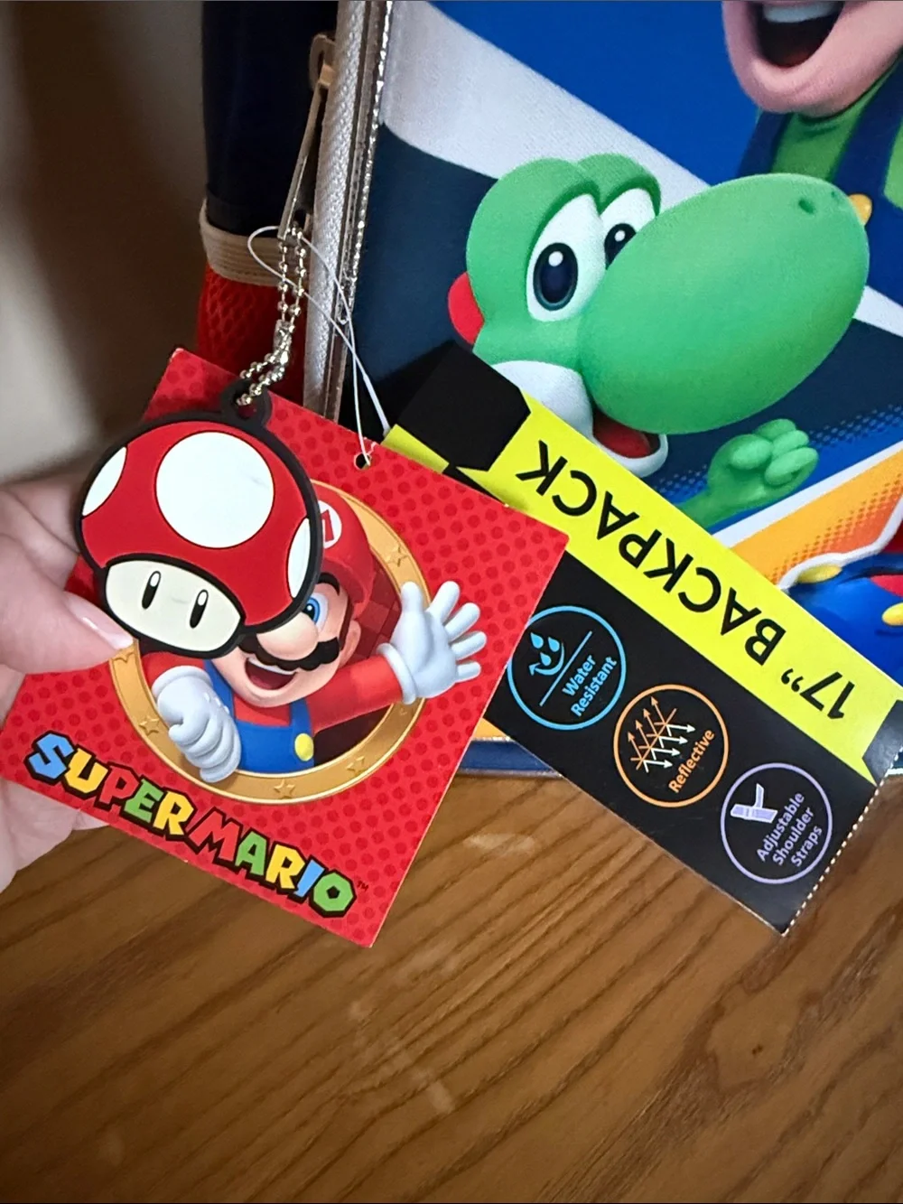 Super Mario Kids Backpack — Blue, Red, Green - NWT!!
